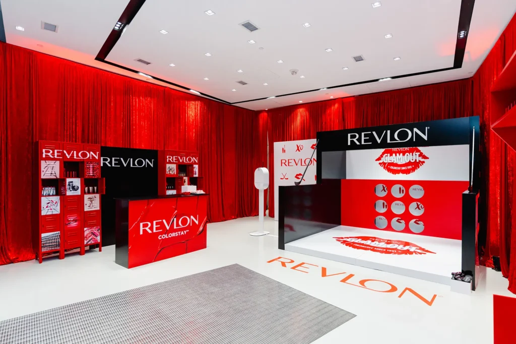 Revlon Allstar activation pop up featuring Sarah nurse and a shot out challenge