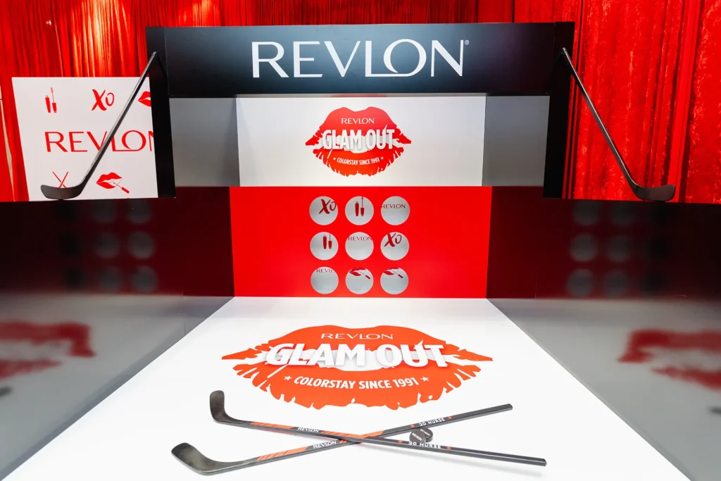 Revlon Allstar shoot booth with branded equipment for customers to try to win